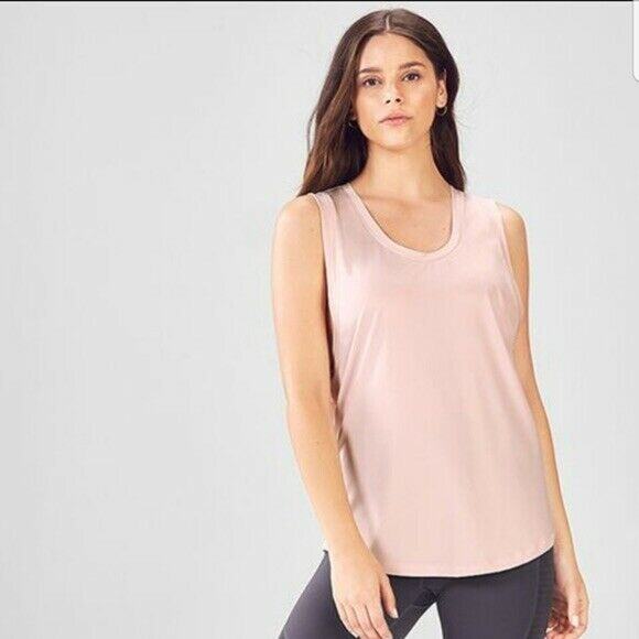 Demi Lovato Fabletics Pale Pink Kortney Tank Top - Size XXL - Dropped Arm Holes - Picture 1 of 6